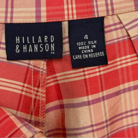 Vintage 90s Silk Plaid Pants Women’s Size 4 Pink Preppy Feminine - Picture 3 of 7